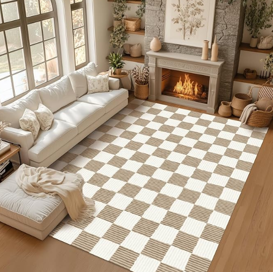 Green Checkered Area Rug Sage  - Baby Nursery Green recensione e prezzo