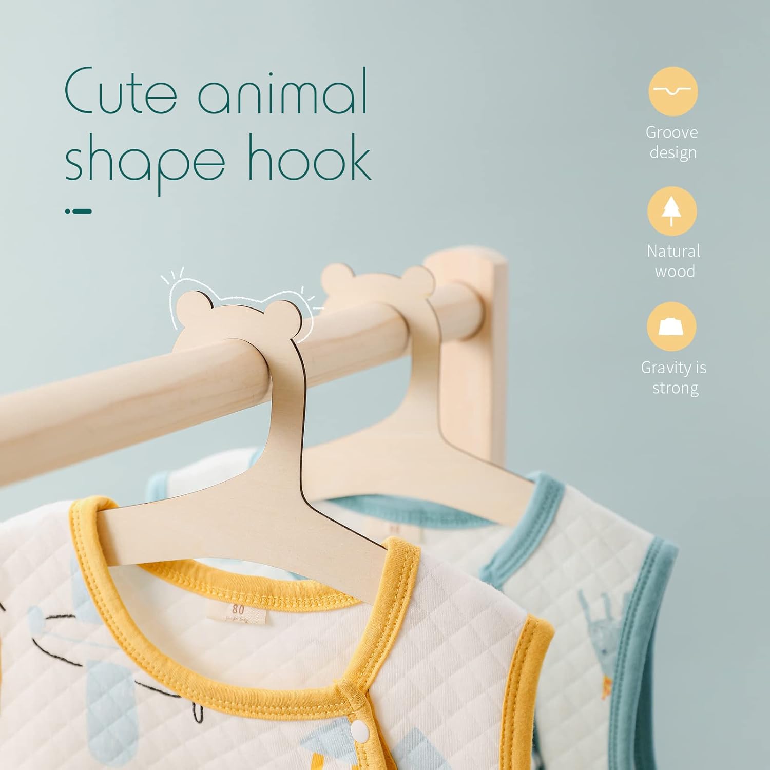 20 Pack Wooden Baby Hangers fo - Baby Nursery Images Free recensione e prezzo