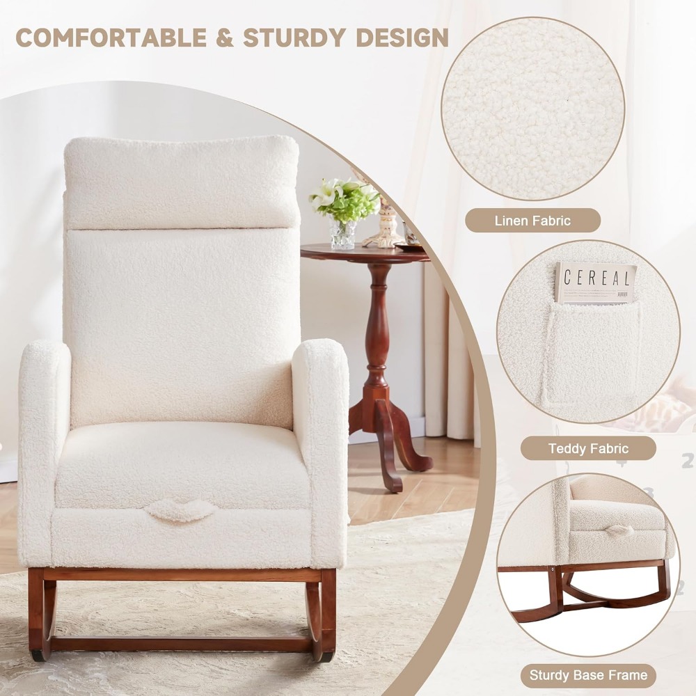 Rocking Chair Nursery Chair wi - Baby Nursery Glider Chair recensione e prezzo