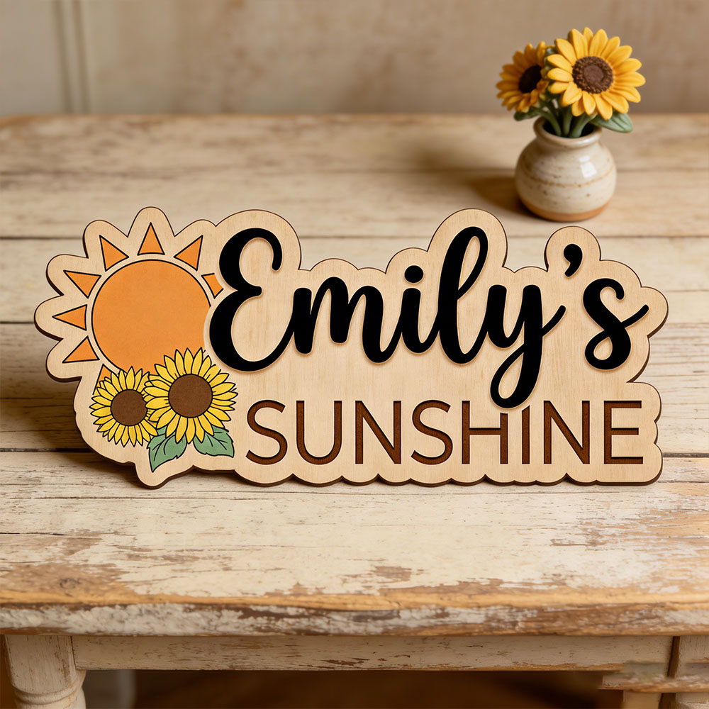 Sunflower Sunshine Themed Cust - Baby Nursery Sign recensione e prezzo