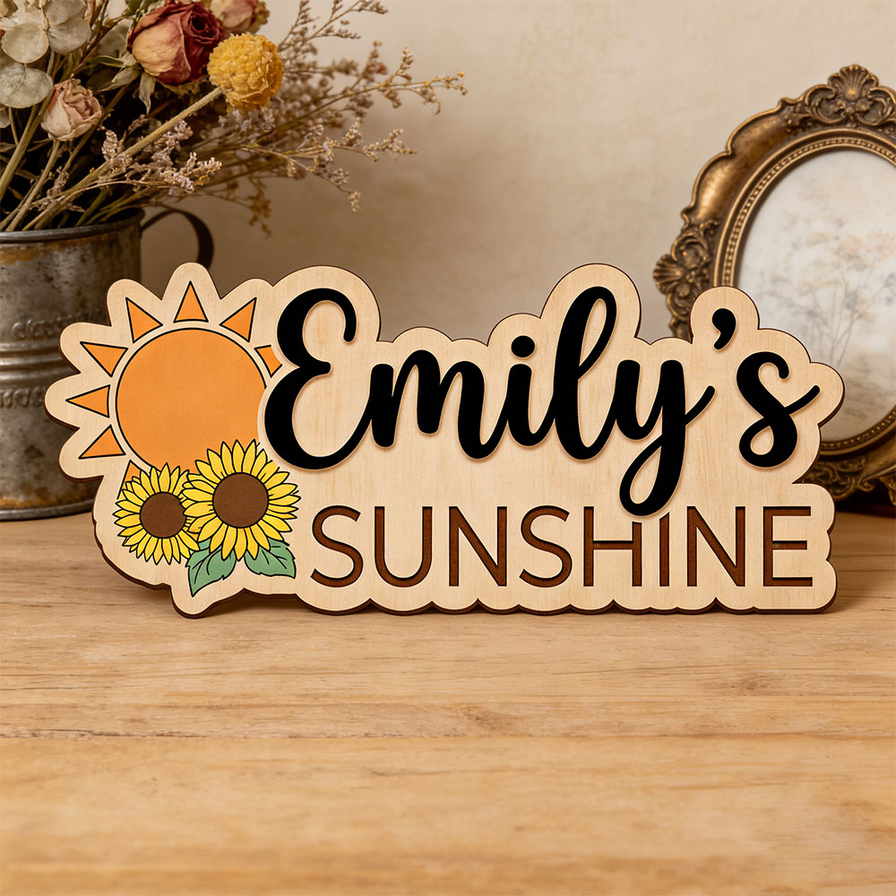 Sunflower Sunshine Themed Cust - Baby Nursery Sign recensione e prezzo