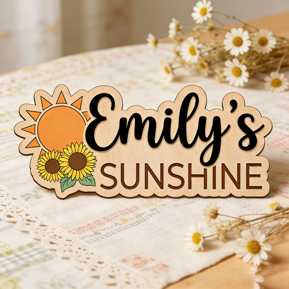 Sunflower Sunshine Themed Cust - Baby Nursery Sign recensione e prezzo