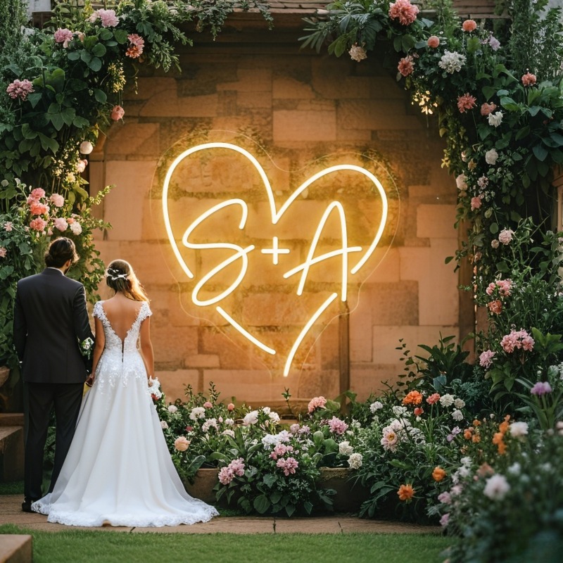 Custom Initials Heart LED Neon - Baby Nursery Sign recensione e prezzo