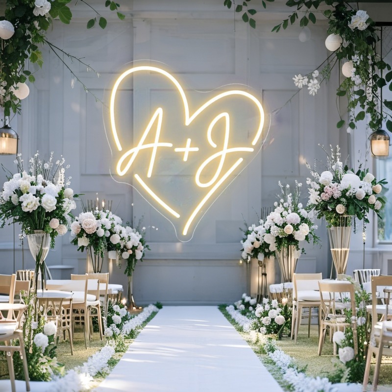 Custom Initials Heart LED Neon - Baby Nursery Sign recensione e prezzo
