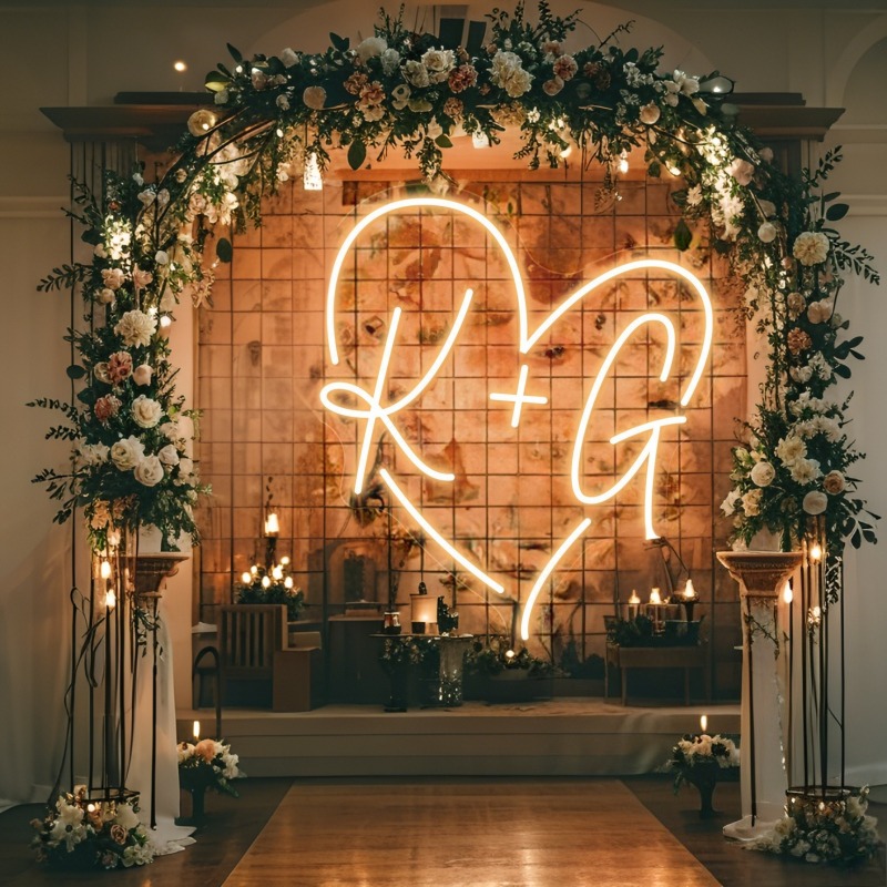 Custom Initials Heart LED Neon - Baby Nursery Sign recensione e prezzo