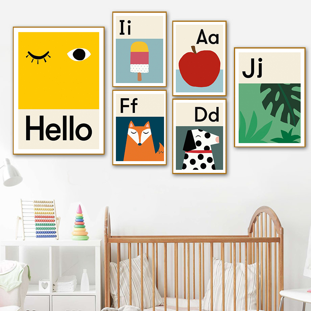 Cartoon ABCD Alphabet Poster E - Baby Nursery Images Free recensione e prezzo