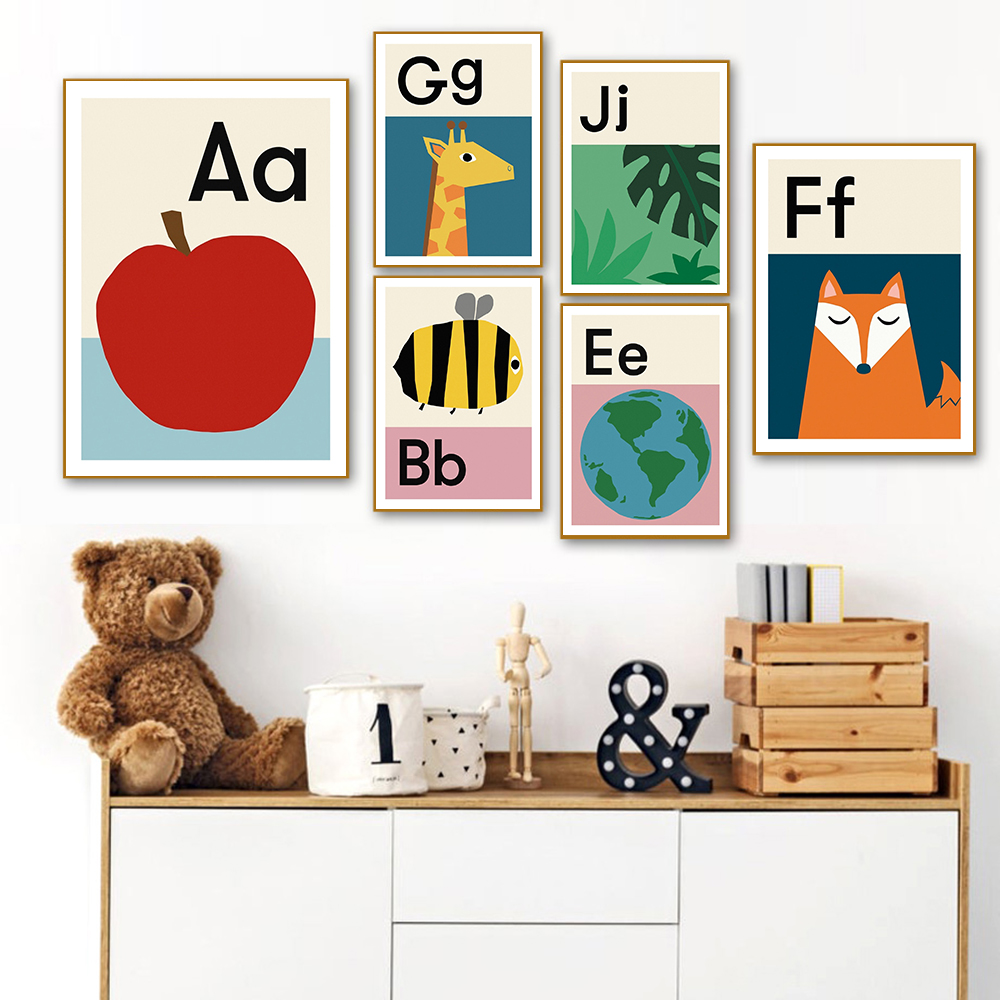 Cartoon ABCD Alphabet Poster E - Baby Nursery Images Free recensione e prezzo
