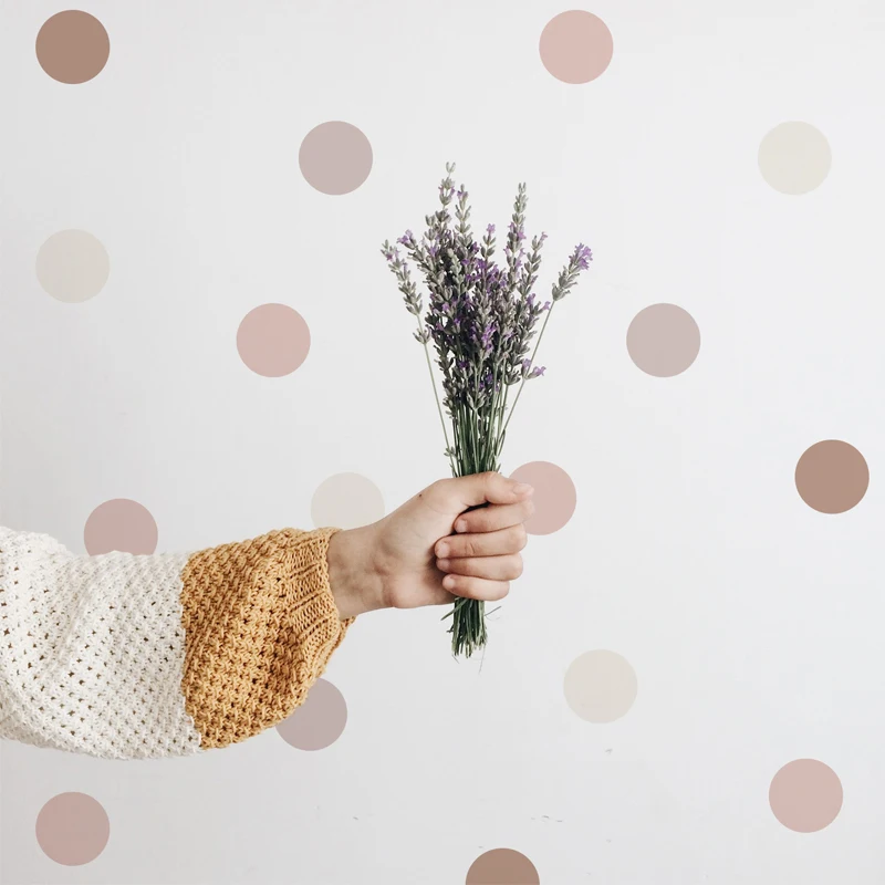 Boho Polka Dots Wall Stickers  - Baby Nursery Peel And Stick Wallpaper recensione e prezzo