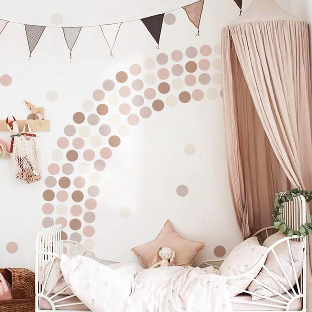 Boho Polka Dots Wall Stickers  - Baby Nursery Peel And Stick Wallpaper recensione e prezzo