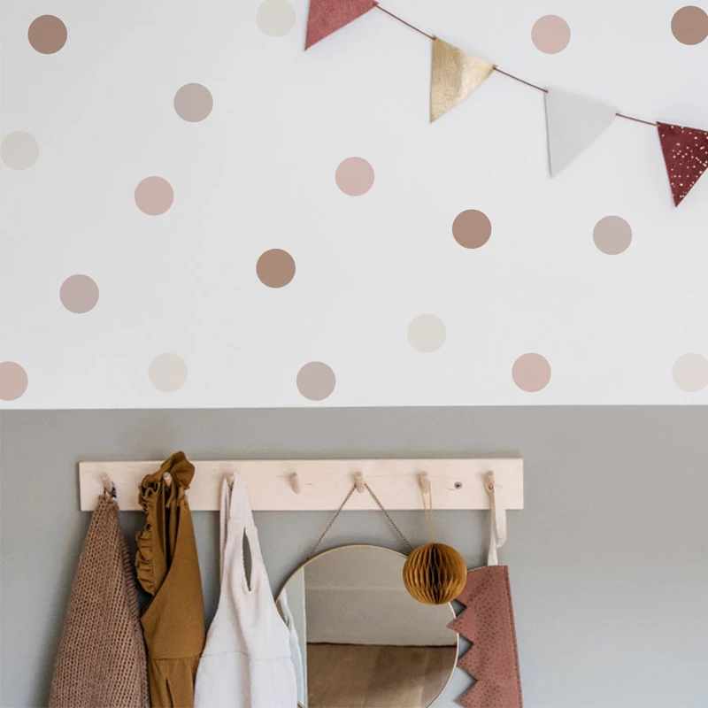 Boho Polka Dots Wall Stickers  - Baby Nursery Peel And Stick Wallpaper recensione e prezzo