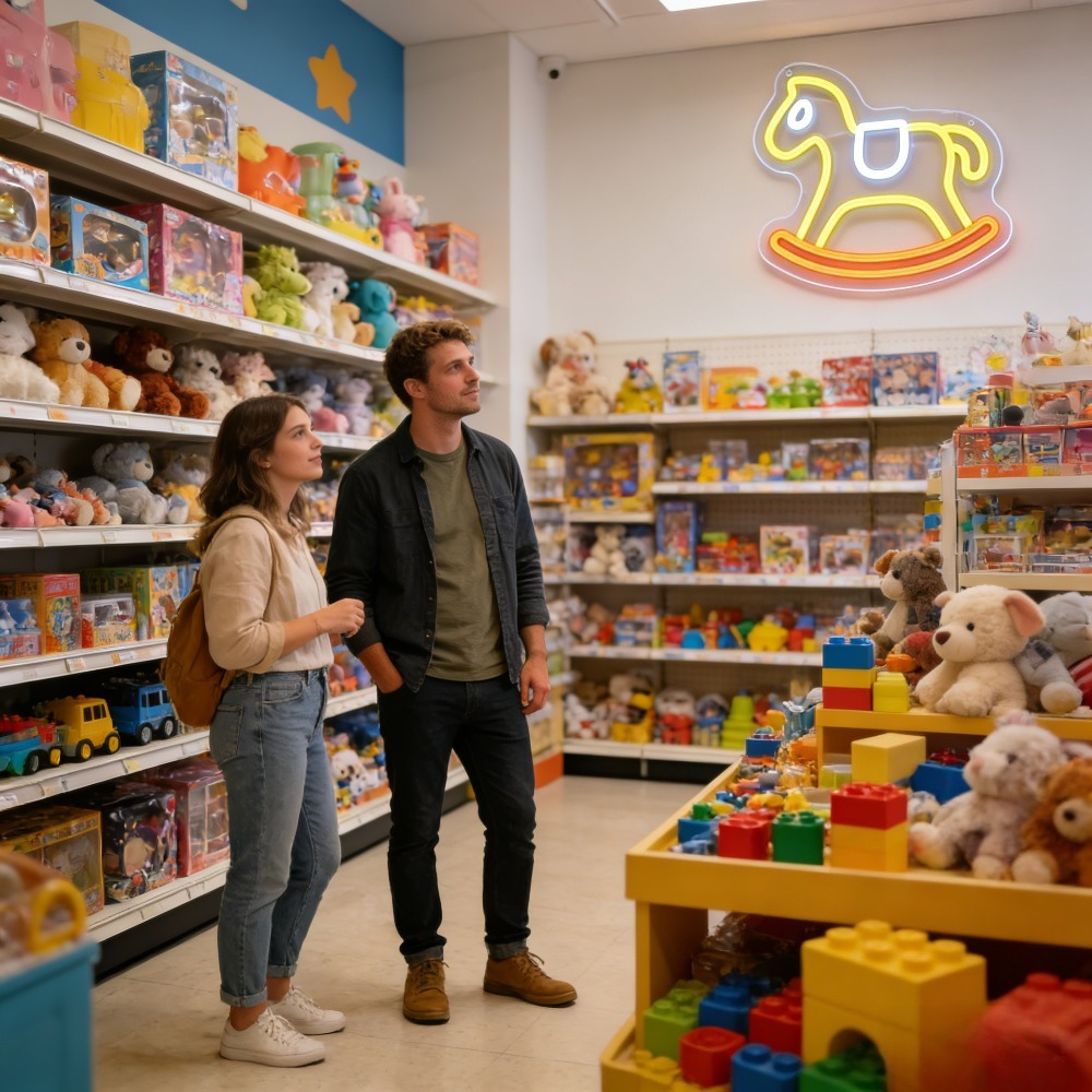 Neon Sign Rocking Horse LED Ni - Baby Nursery Yellow recensione e prezzo
