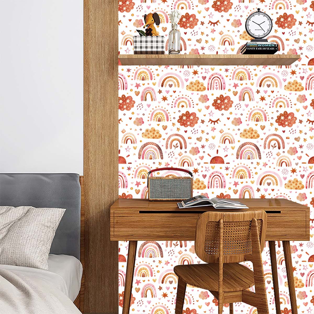 Rainbow Wallpaper Peel and Sti - Baby Nursery Peel And Stick Wallpaper recensione e prezzo