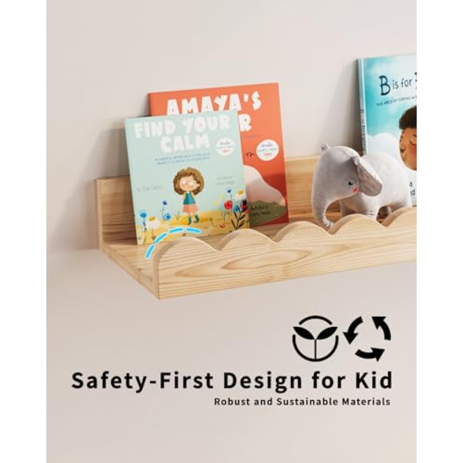 Nursery Book Shelves, Set of 3 - Baby Nursery Shelves recensione e prezzo