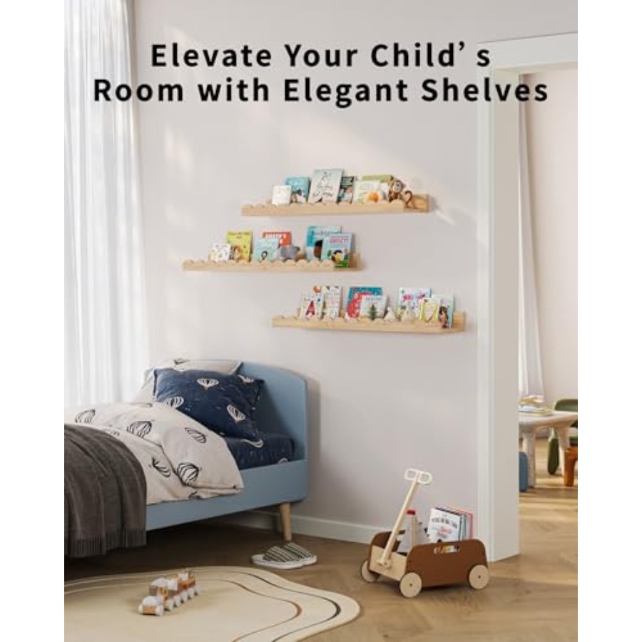 Nursery Book Shelves, Set of 3 - Baby Nursery Shelves recensione e prezzo