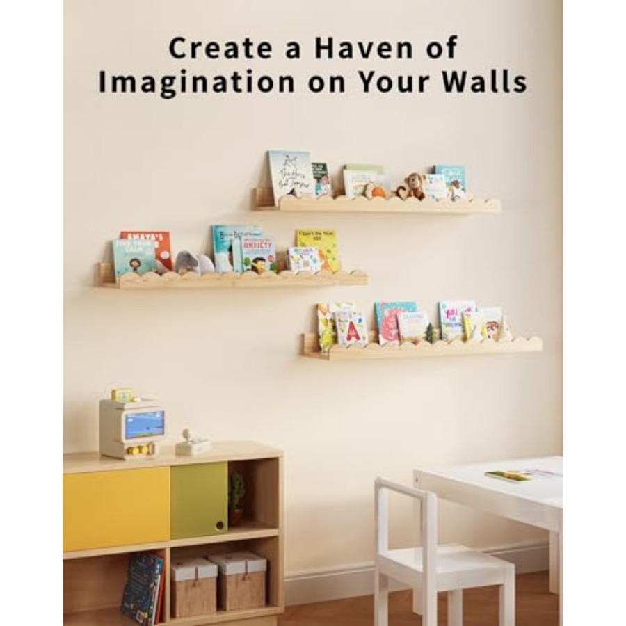 Nursery Book Shelves, Set of 3 - Baby Nursery Shelves recensione e prezzo