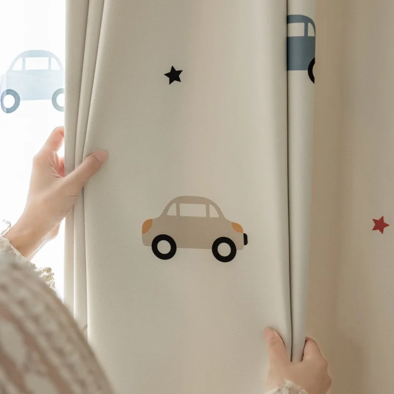 Cartoon Cute Print Car Pattern - Baby Nursery Curtains recensione e prezzo
