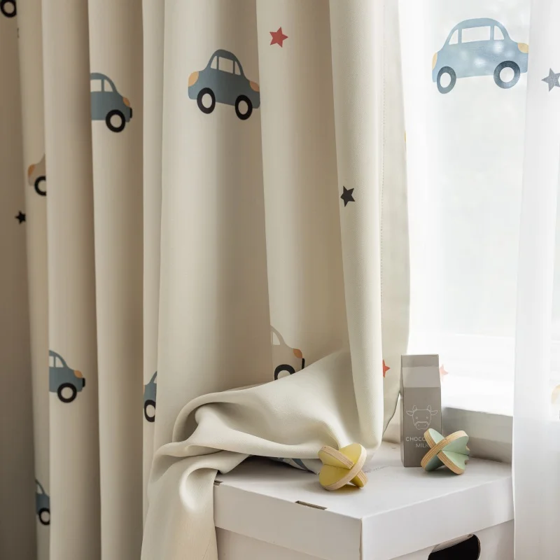 Cartoon Cute Print Car Pattern - Baby Nursery Curtains recensione e prezzo
