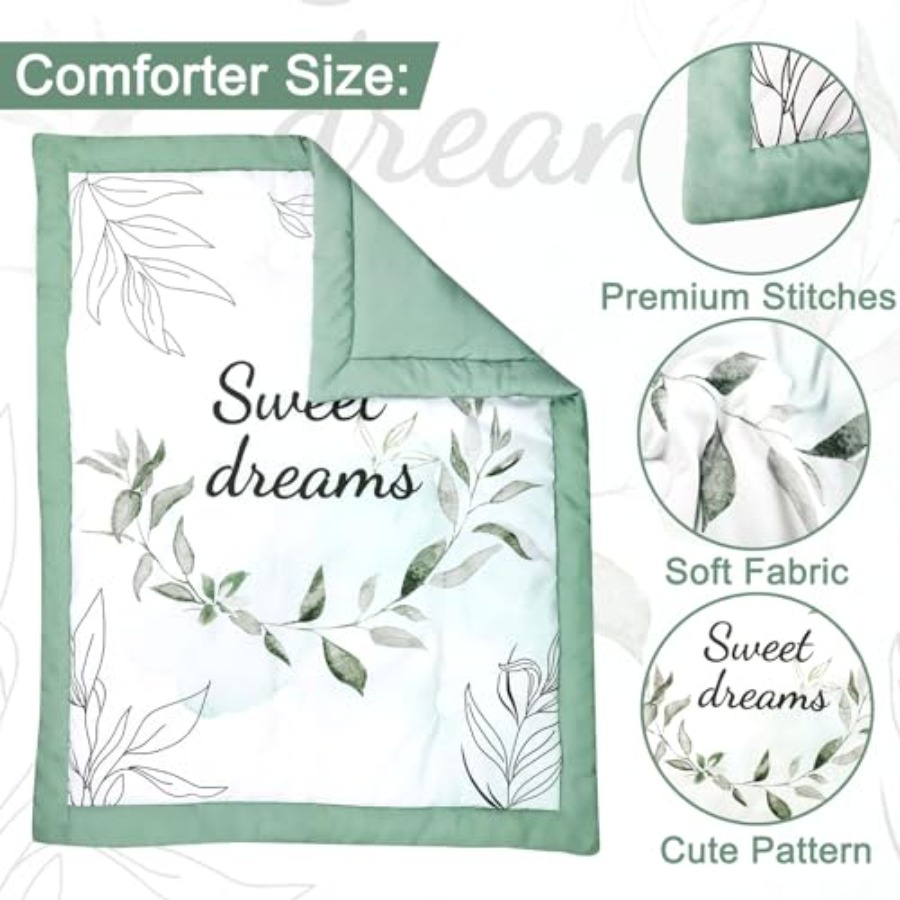 Green Crib Bedding Set 4-Piece - Baby Nursery Bedding recensione e prezzo
