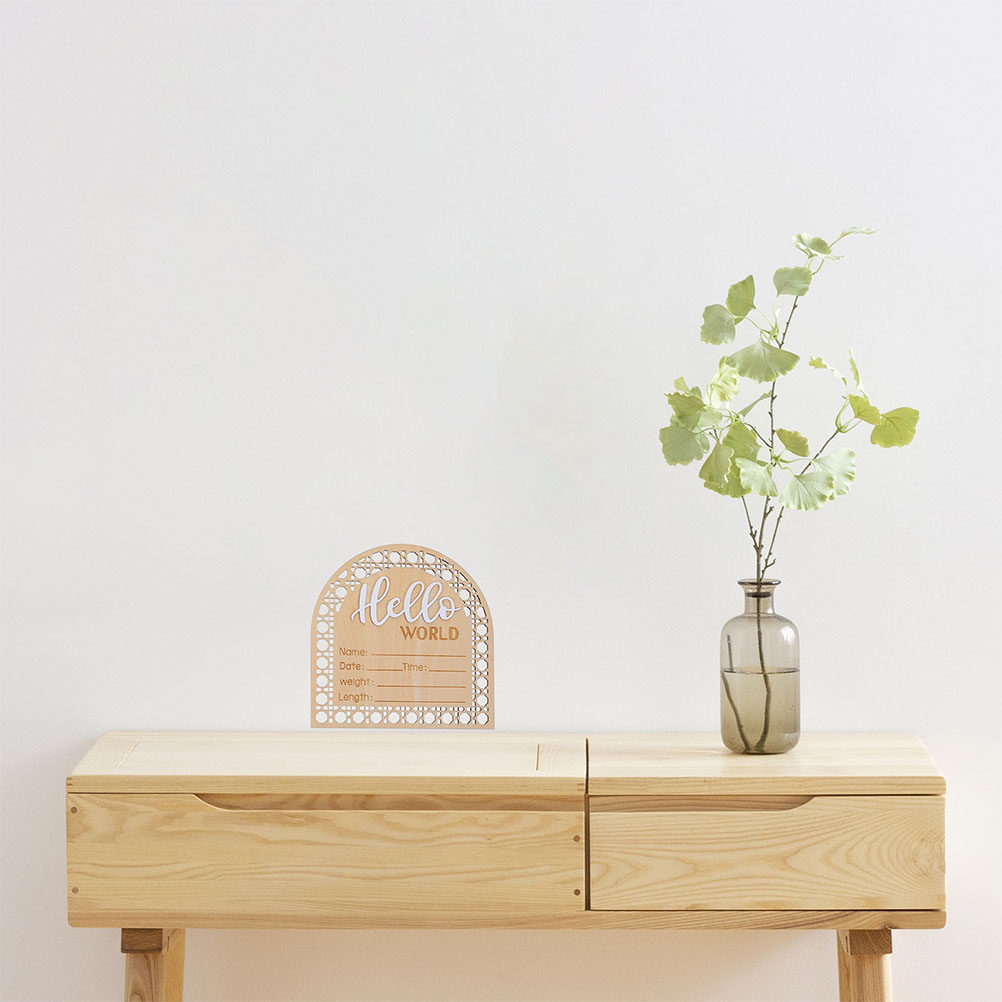 4Pcs Natural Wood Baby Announc - Baby Nursery Sign recensione e prezzo