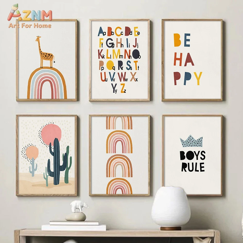 Rainbow Alphabet Poster Educat - Baby Nursery Pictures recensione e prezzo