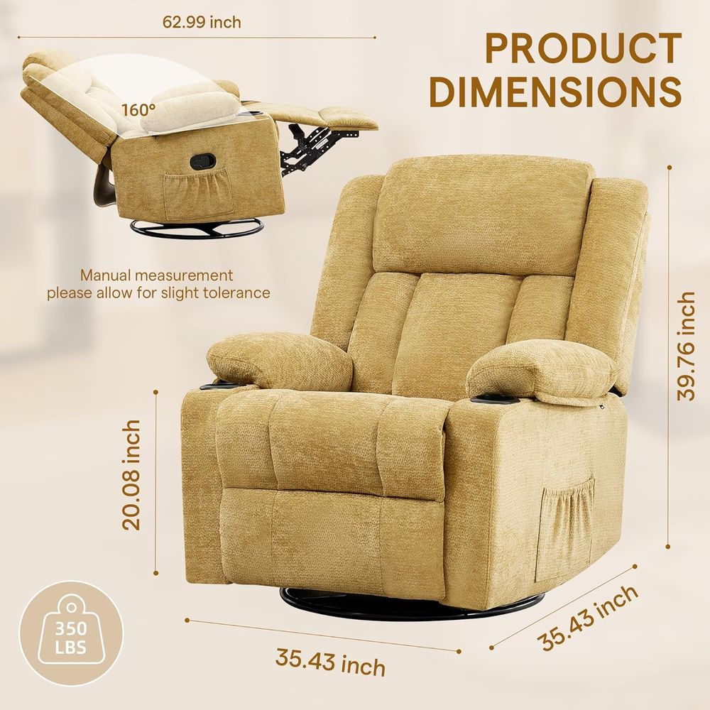 360° Swivel Rocker Recliner Ch - Rocking Chair Nursery recensione e prezzo