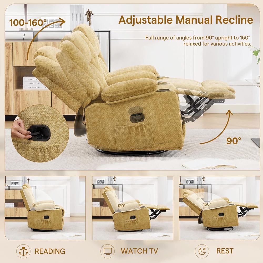 360° Swivel Rocker Recliner Ch - Rocking Chair Nursery recensione e prezzo
