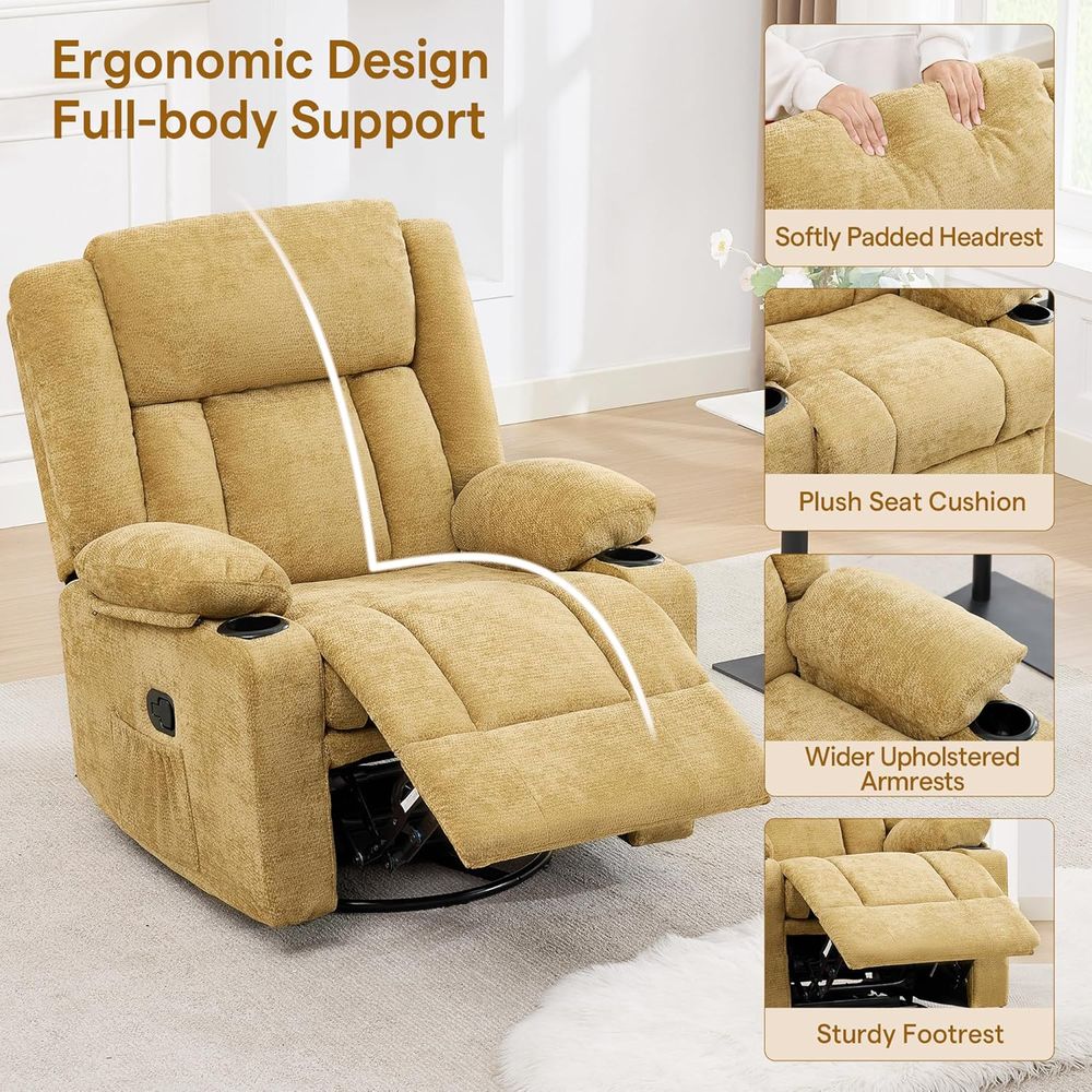 360° Swivel Rocker Recliner Ch - Rocking Chair Nursery recensione e prezzo