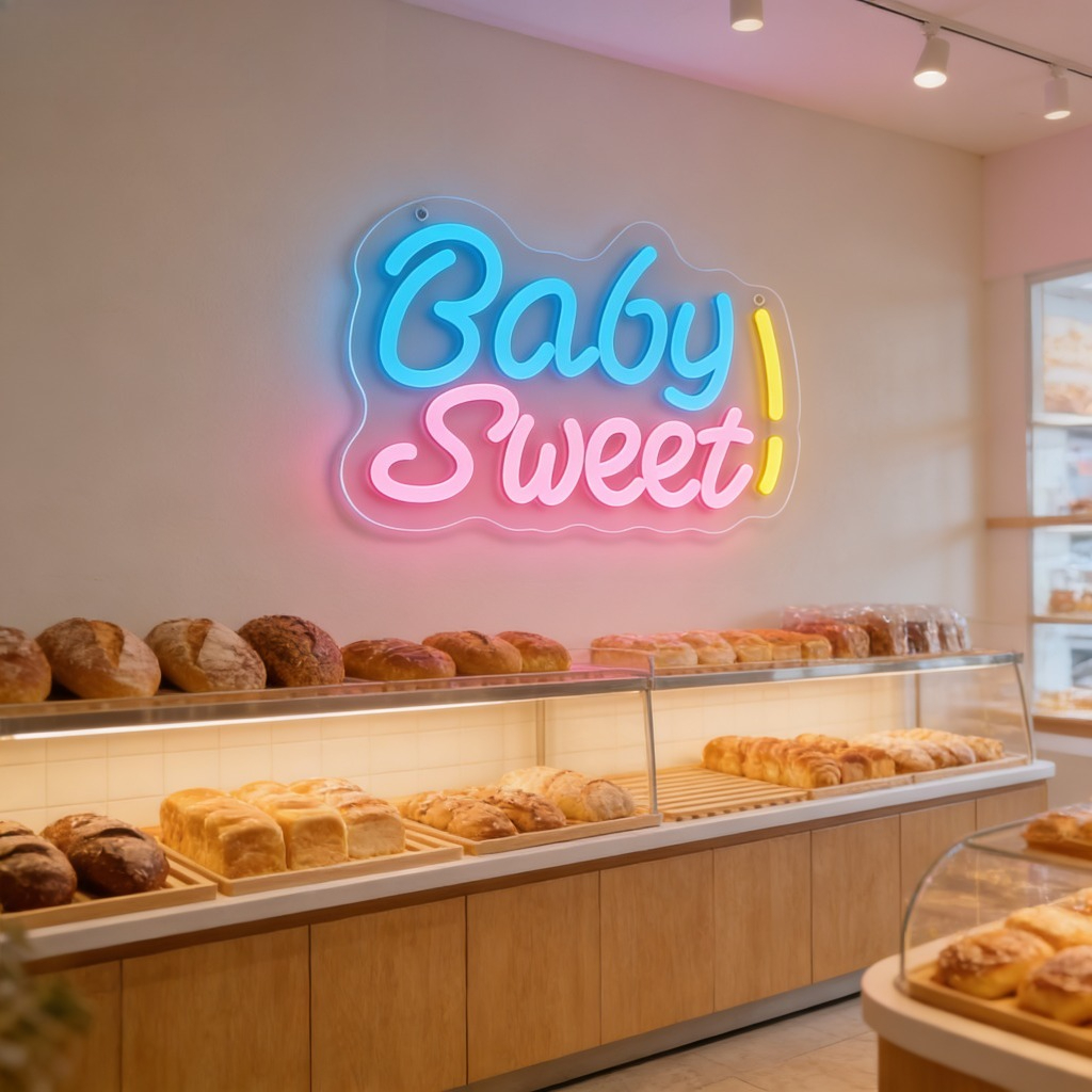 LED Neon Sign Sweet Baby Blue  - Baby Nursery Yellow recensione e prezzo