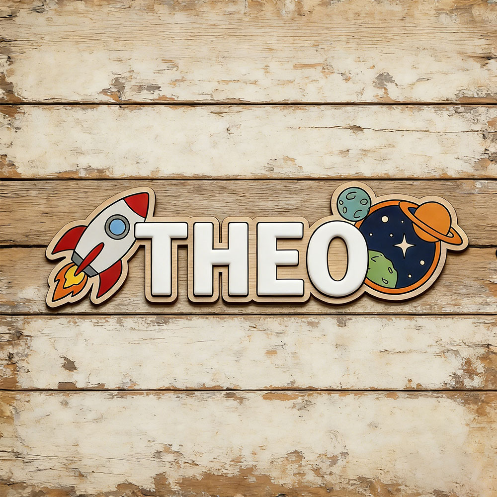 Personalized Space Rocket Name - Baby Nursery Sign recensione e prezzo