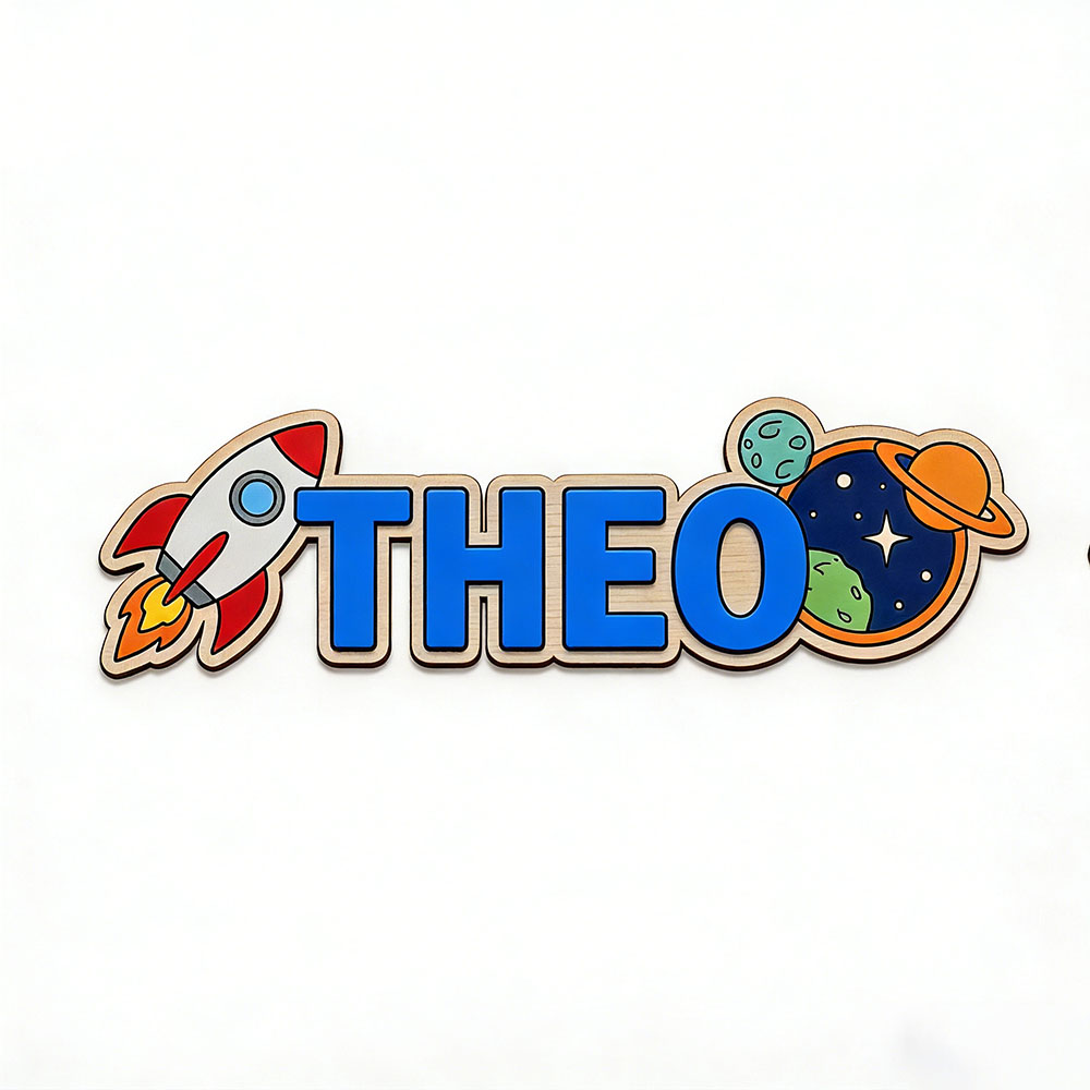 Personalized Space Rocket Name - Baby Nursery Sign recensione e prezzo