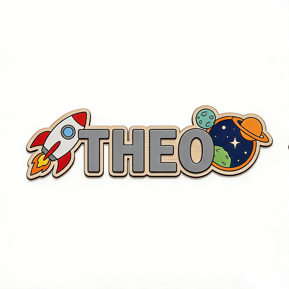 Personalized Space Rocket Name - Baby Nursery Sign recensione e prezzo