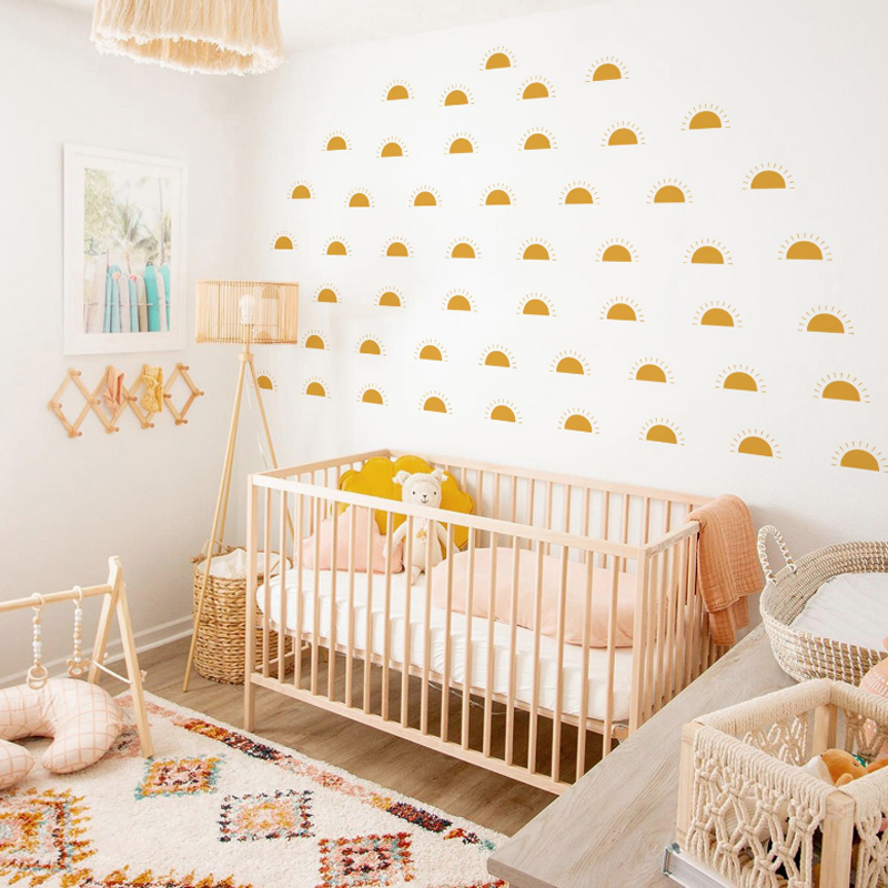 Boho Yellow Orange Half Sun Wa - Baby Nursery Yellow recensione e prezzo