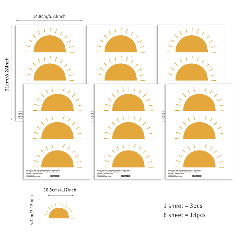 Boho Yellow Orange Half Sun Wa - Baby Nursery Yellow recensione e prezzo