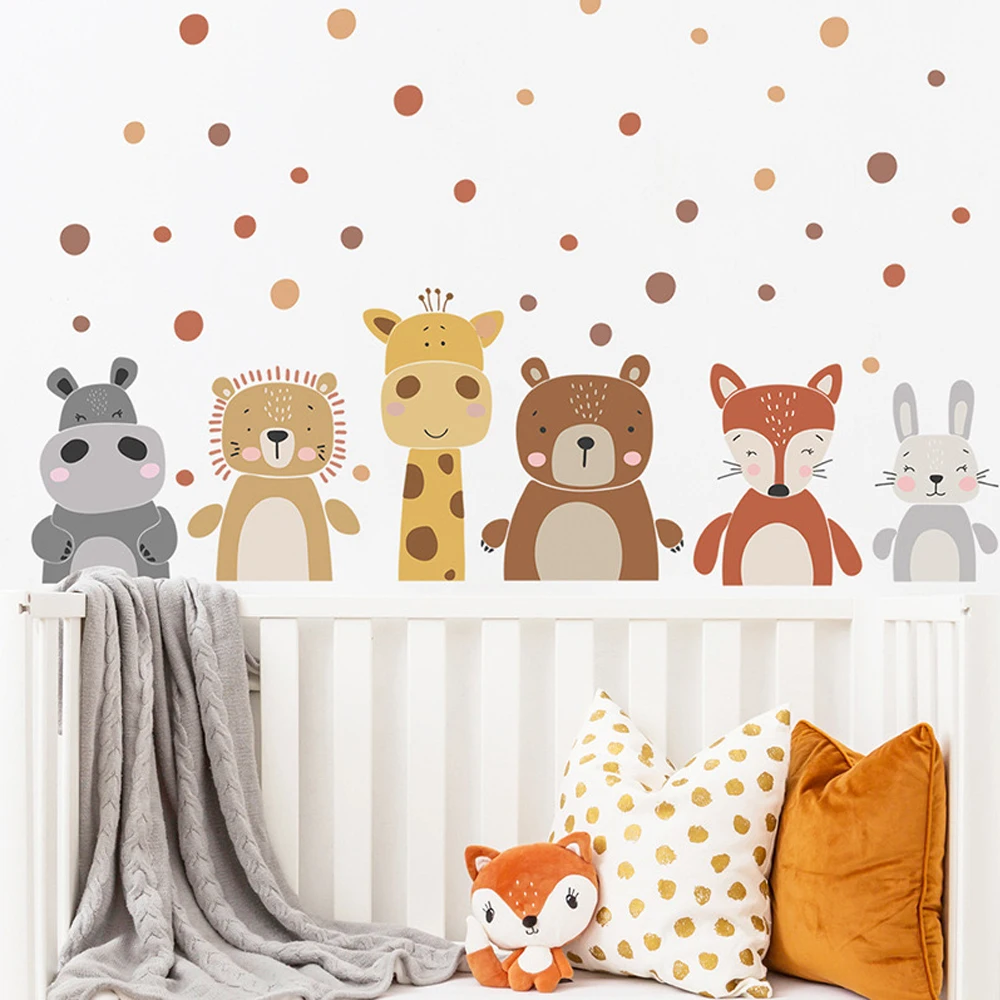 Boho Cute Giraffe Bear Animals - Baby Nursery Peel And Stick Wallpaper recensione e prezzo