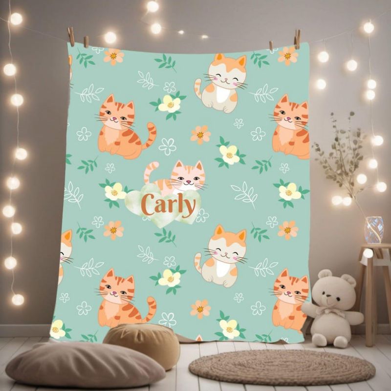 VIKAMA Mint Green Cat Print Fl - Baby Nursery Green recensione e prezzo
