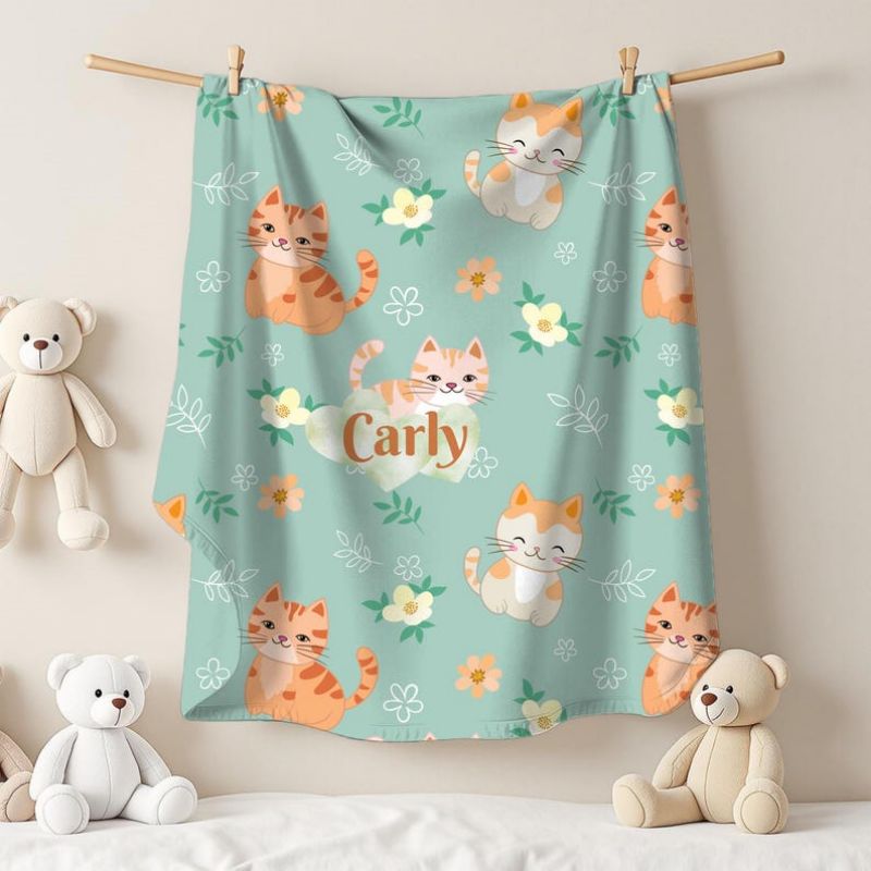 VIKAMA Mint Green Cat Print Fl - Baby Nursery Green recensione e prezzo