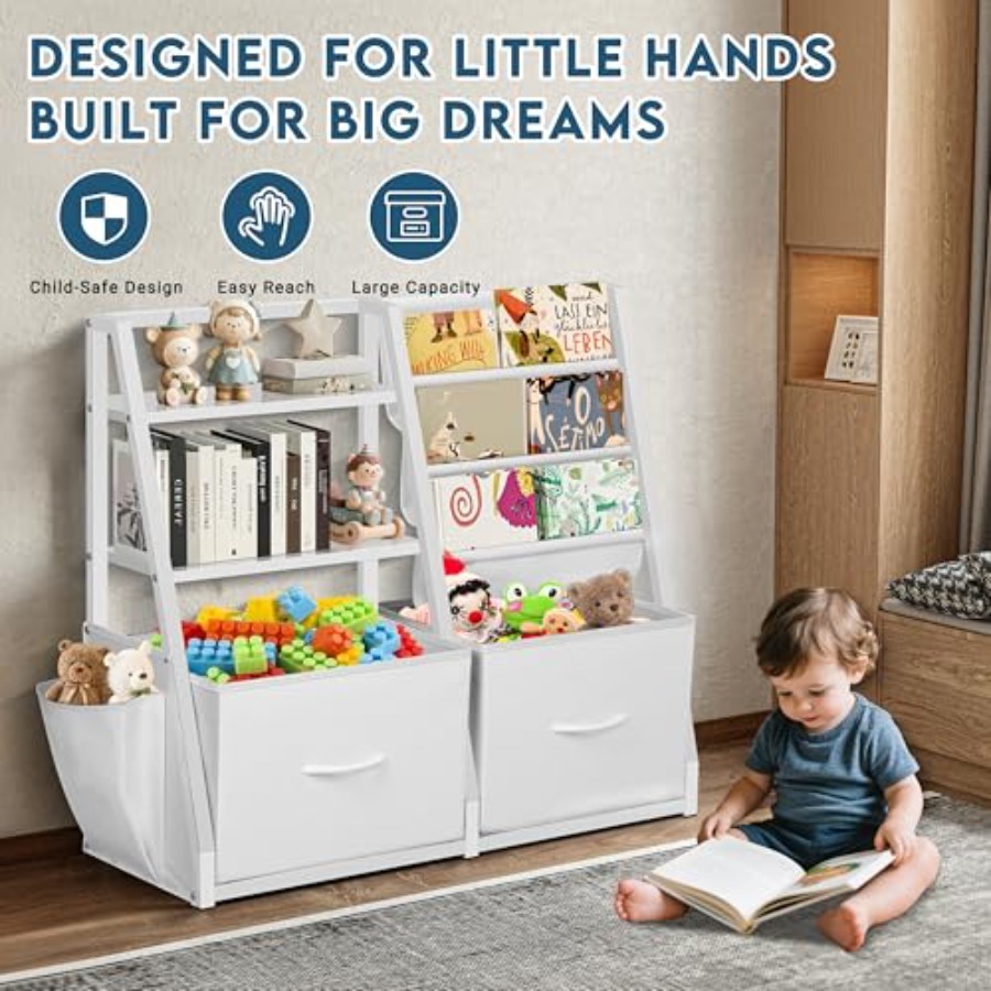 Bookshelf and Toy Storage Book - Baby Nursery Shelves recensione e prezzo