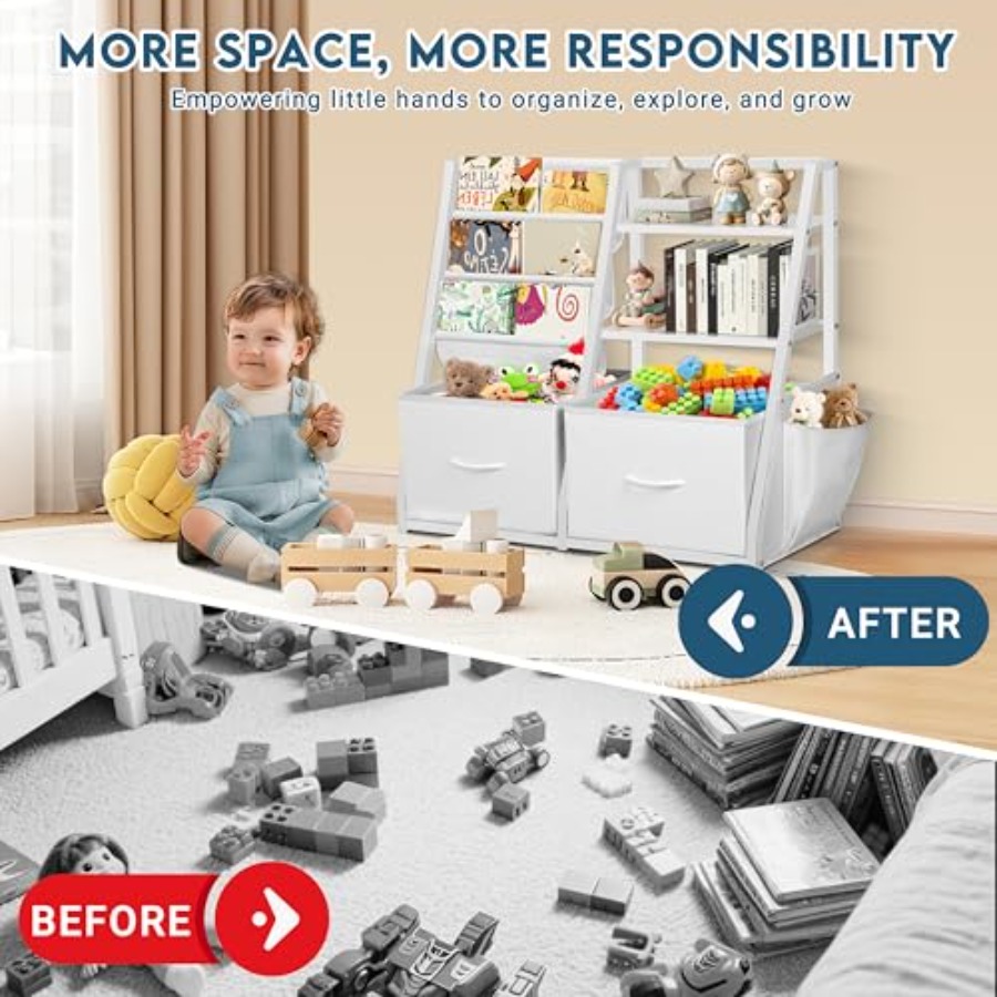 Bookshelf and Toy Storage Book - Baby Nursery Shelves recensione e prezzo