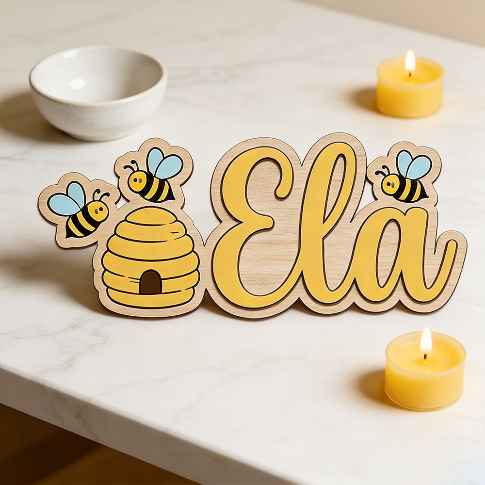Personalized Cute Bee Hive Nam - Baby Nursery Girl Room recensione e prezzo