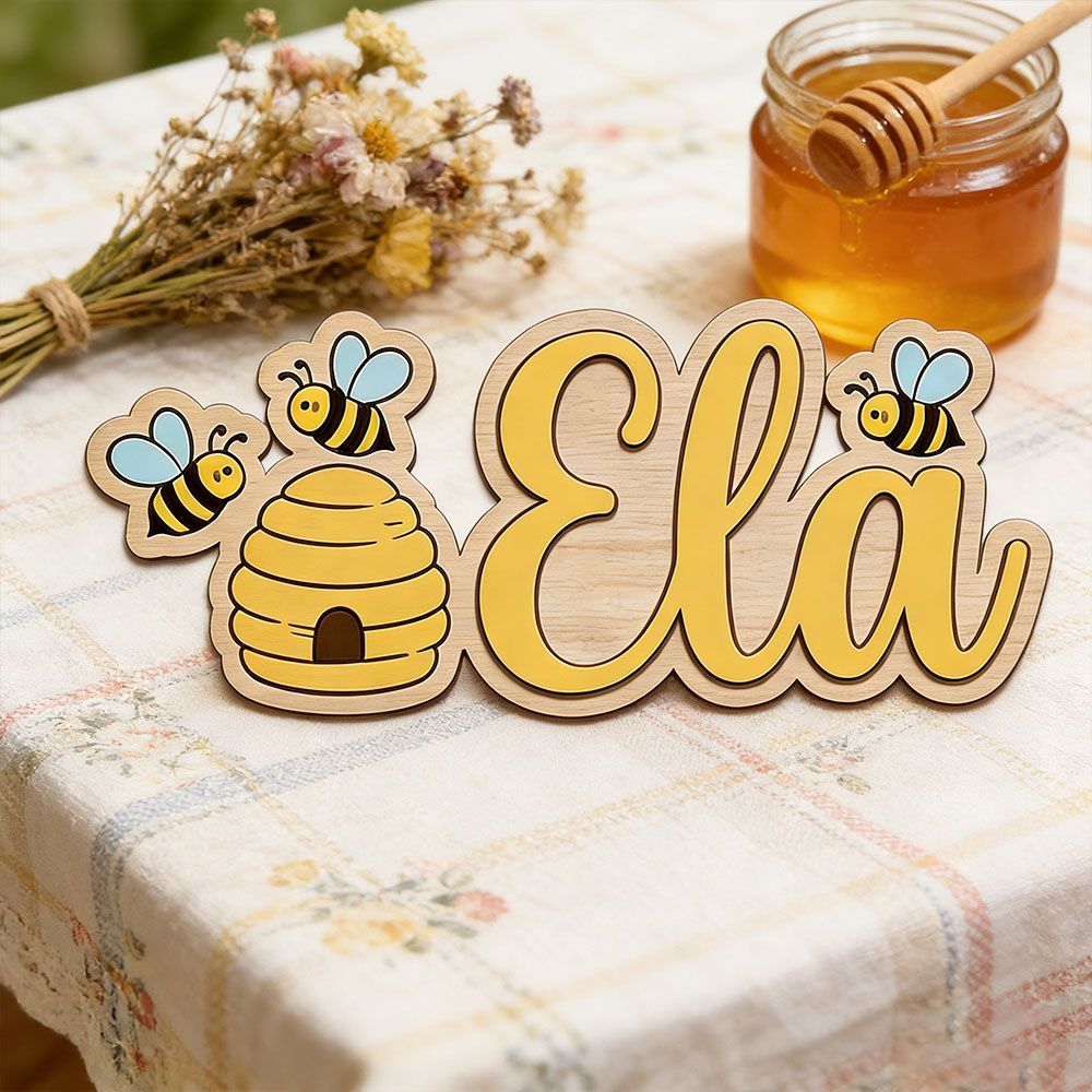 Personalized Cute Bee Hive Nam - Baby Nursery Girl Room recensione e prezzo