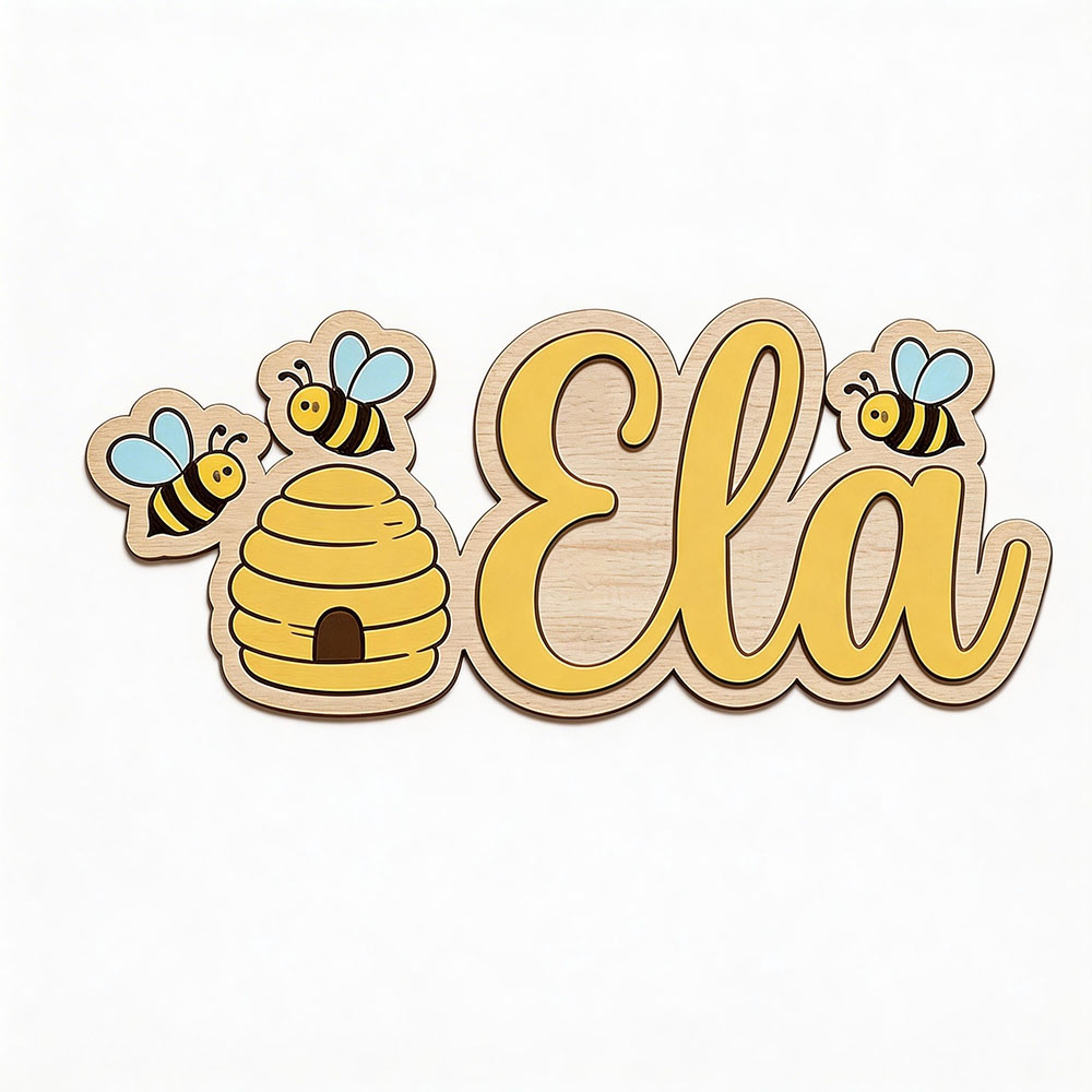 Personalized Cute Bee Hive Nam - Baby Nursery Girl Room recensione e prezzo