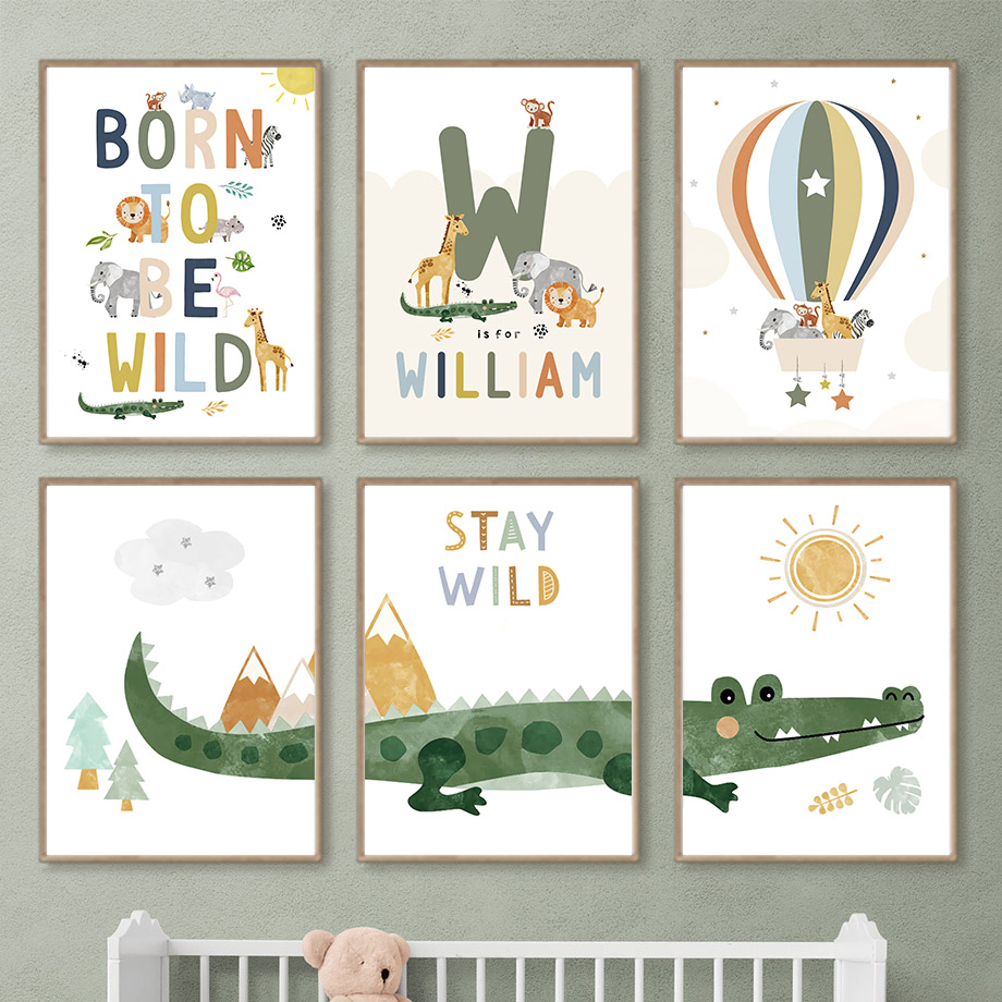 Crocodile Balloon Lion Elephan - Baby Nursery Pictures recensione e prezzo