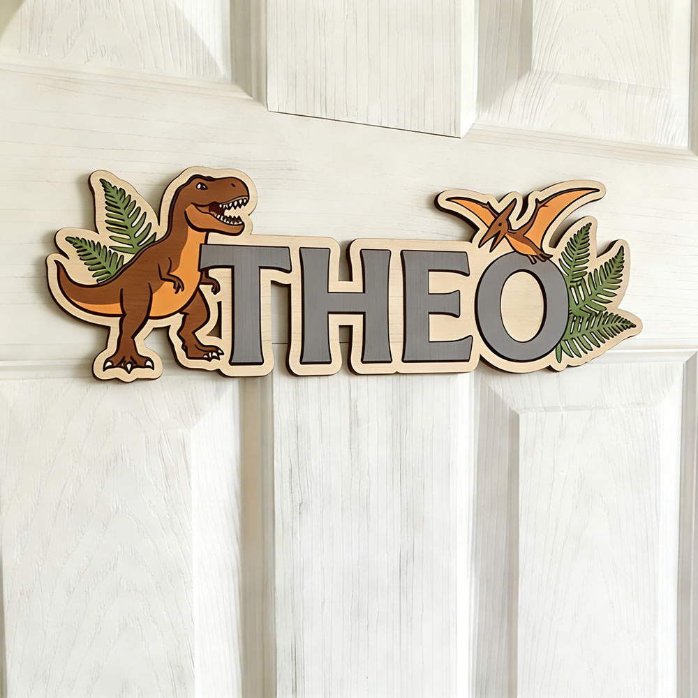 Personalized Dinosaur Name Sig - Baby Nursery Sign recensione e prezzo