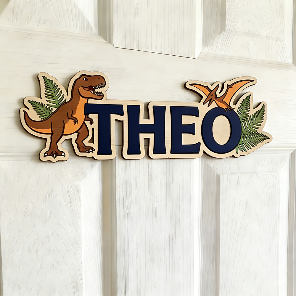 Personalized Dinosaur Name Sig - Baby Nursery Sign recensione e prezzo