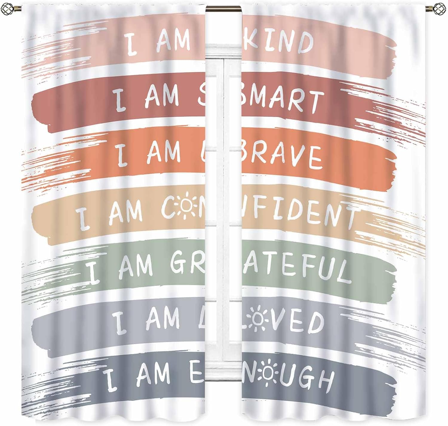 Rainbow Curtains for Classroom - Baby Girl Nursery Quotes recensione e prezzo