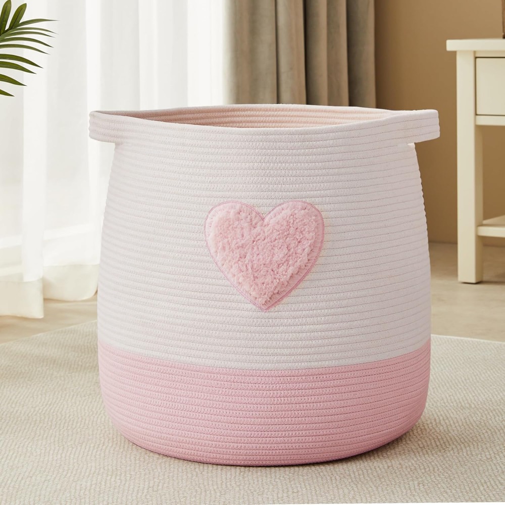 Pink Laundry Basket Hamper for - Baby Nursery Girl Room recensione e prezzo