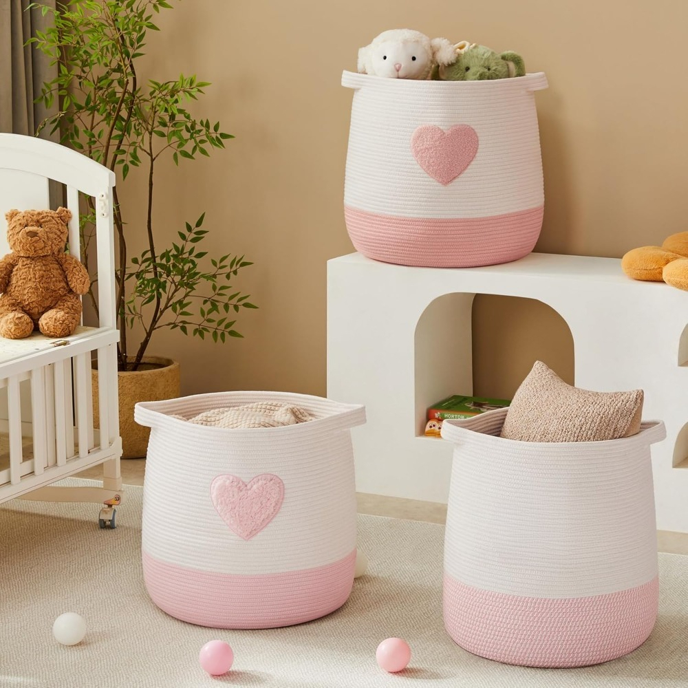 Pink Laundry Basket Hamper for - Baby Nursery Girl Room recensione e prezzo