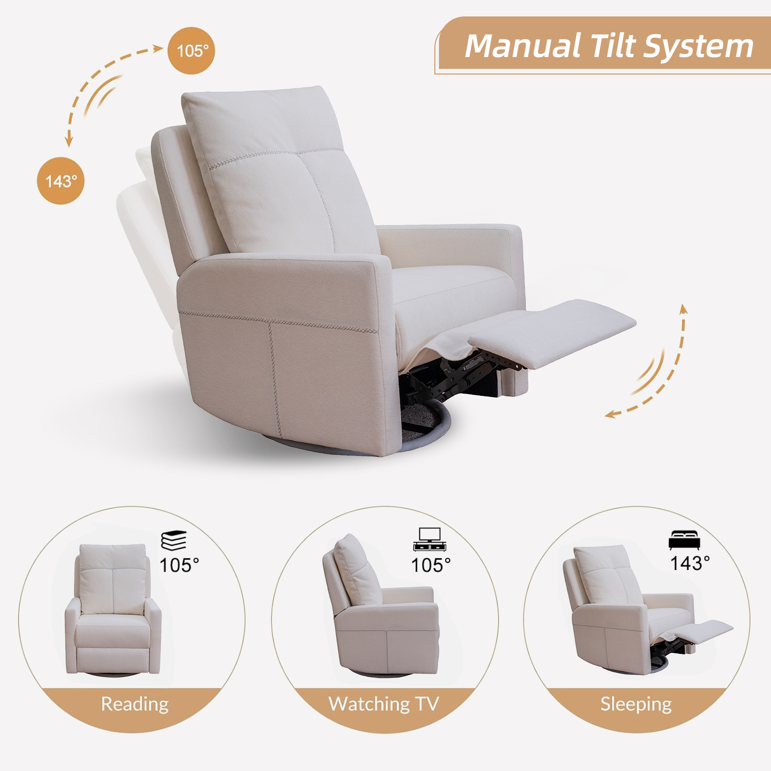 Swivel Glider Recliner Chair M - Baby Nursery Glider Chair recensione e prezzo