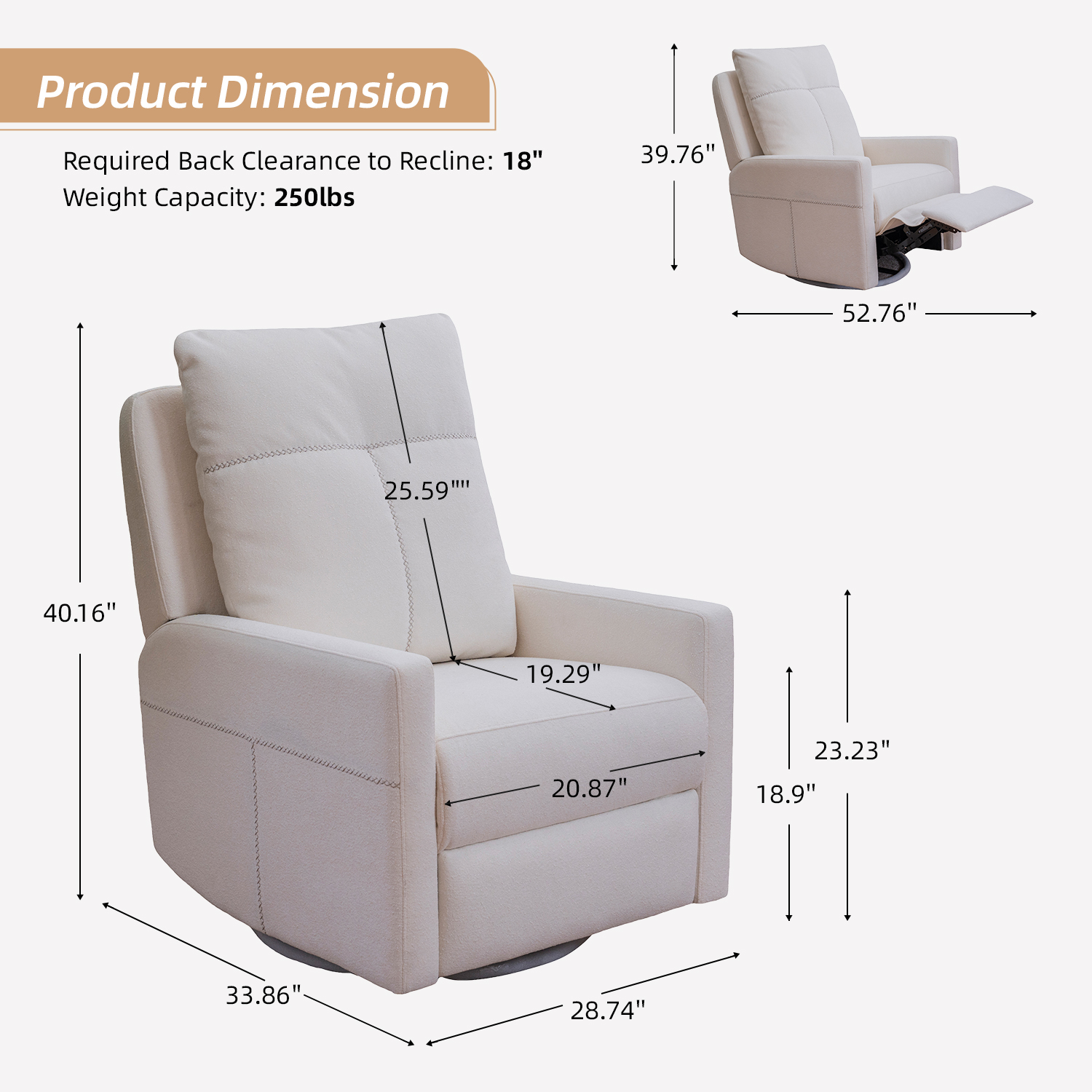 Swivel Glider Recliner Chair M - Baby Nursery Glider Chair recensione e prezzo