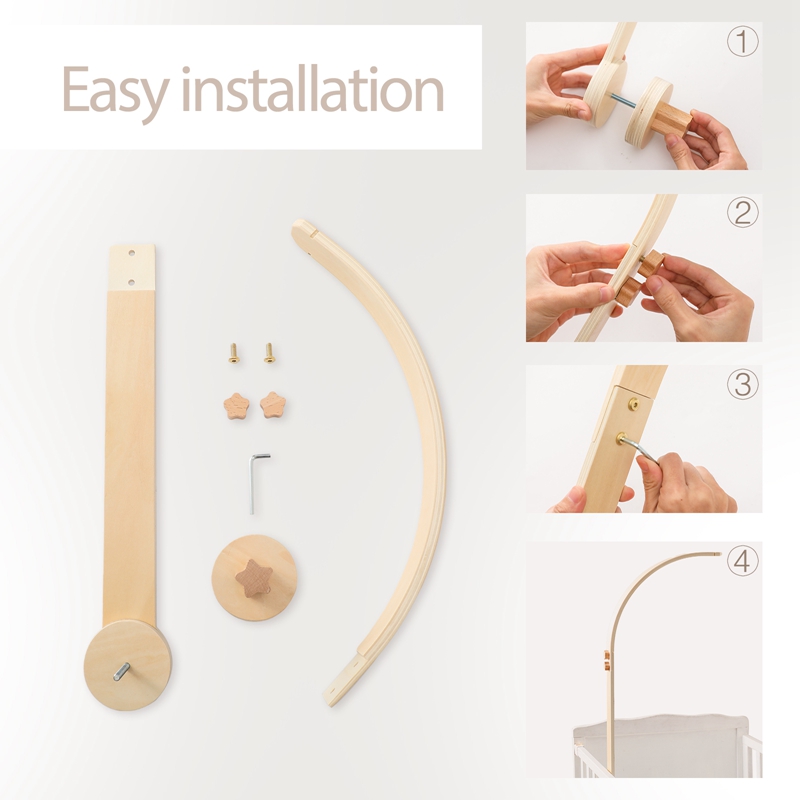 Baby Wooden Bed Bell Bracket M - Crib Mobile Musical recensione e prezzo
